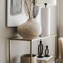 Hanah Home Cómoda D101 Dorada con Cristal Templado
